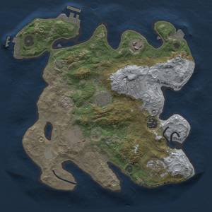 Thumbnail Rust Map: Procedural Map, Size: 3000, Seed: 92465, 14 Monuments