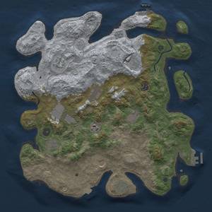 Thumbnail Rust Map: Procedural Map, Size: 3950, Seed: 83823662, 19 Monuments