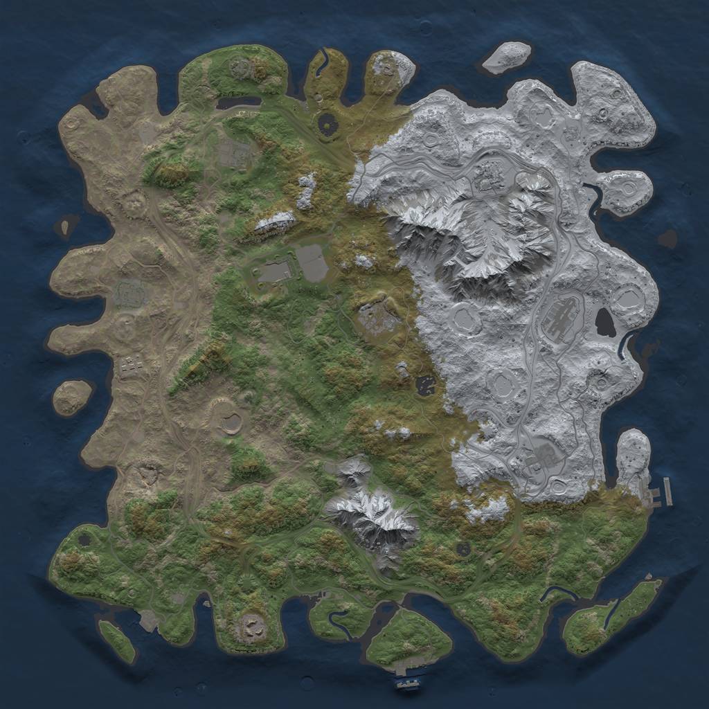 Rust Map: Procedural Map, Size: 5000, Seed: 1635872371, 19 Monuments