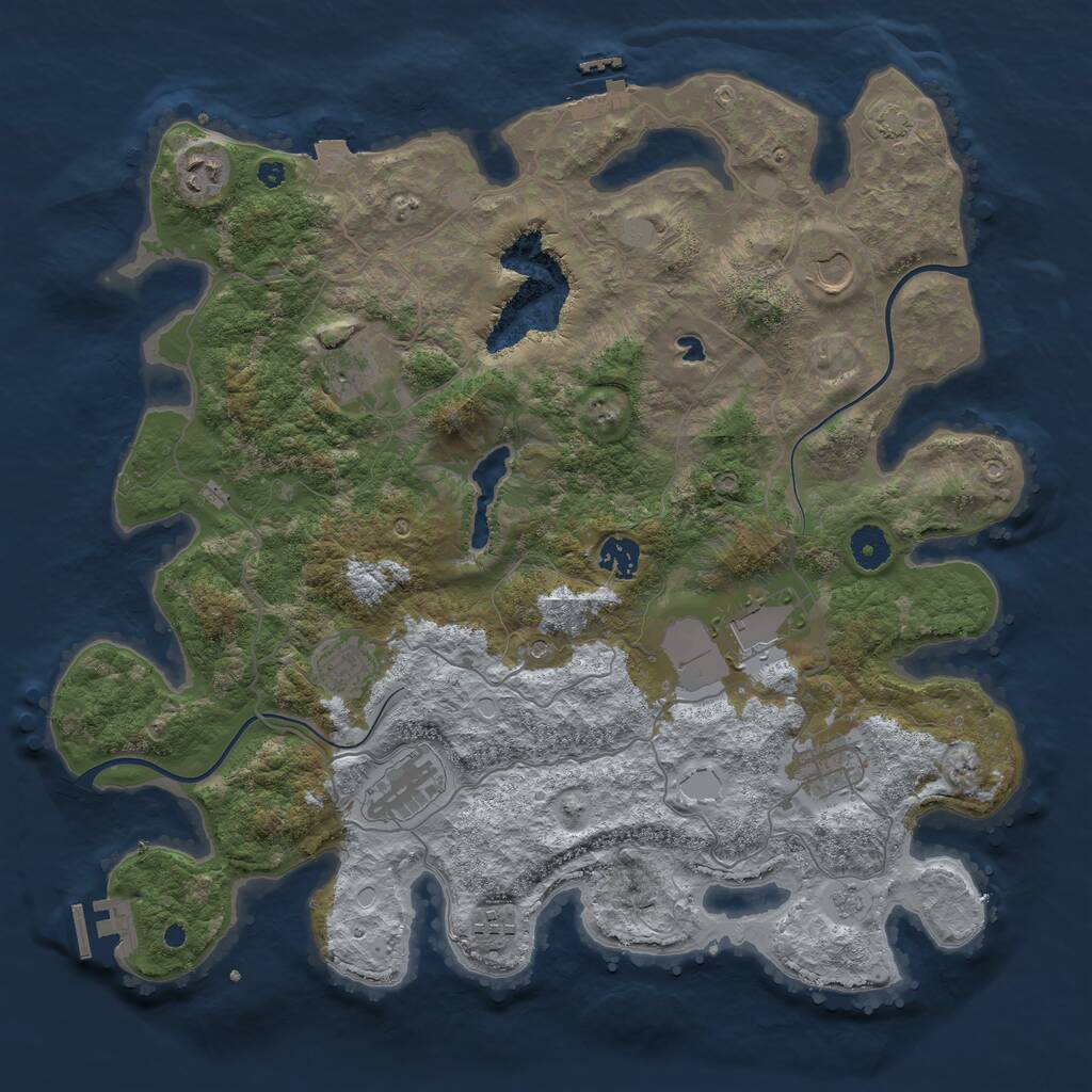 Rust Map: Procedural Map, Size: 4000, Seed: 1546542154, 15 Monuments