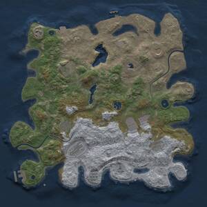 Thumbnail Rust Map: Procedural Map, Size: 4000, Seed: 1546542154, 15 Monuments
