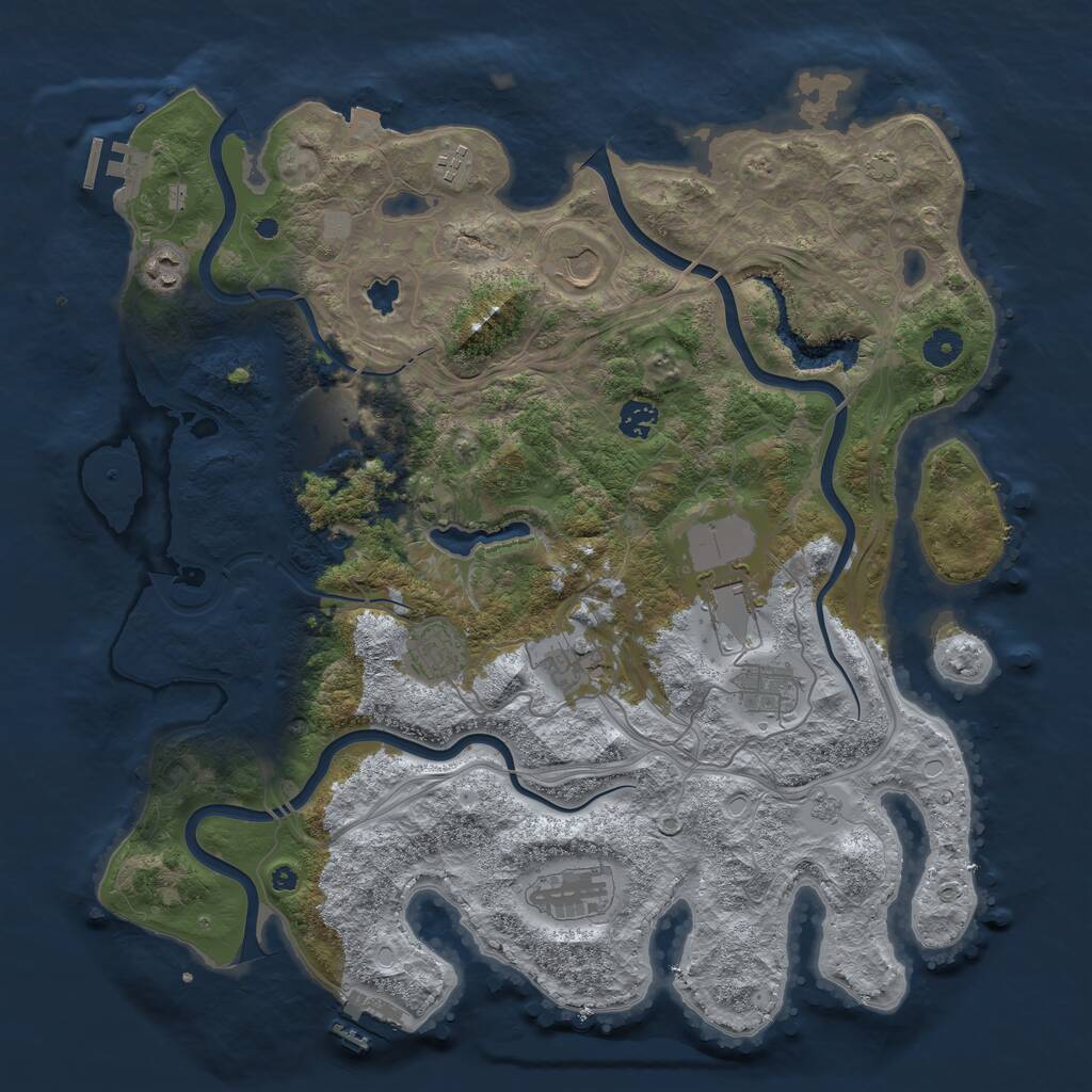Rust Map: Procedural Map, Size: 4250, Seed: 1754656658, 16 Monuments