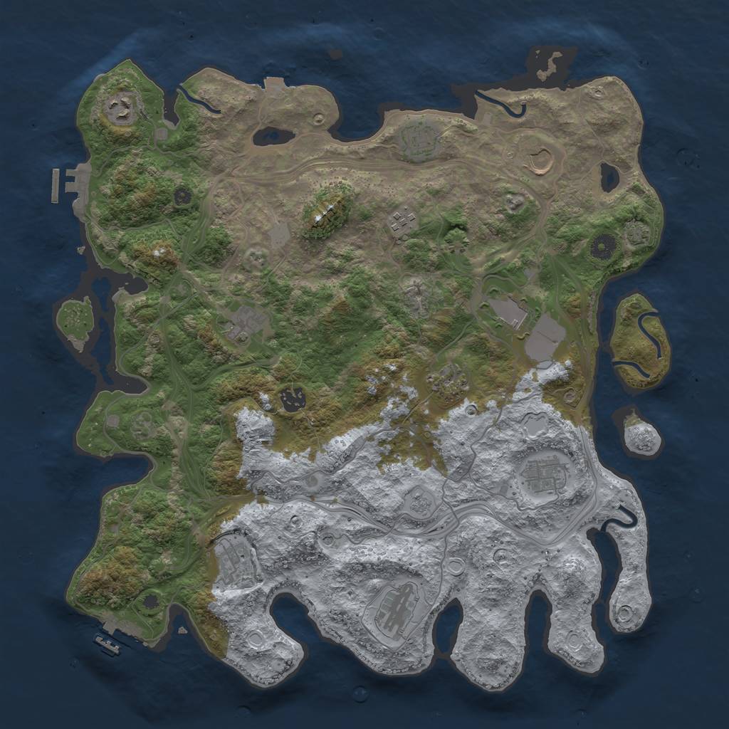 Rust Map: Procedural Map, Size: 4250, Seed: 1754656658, 19 Monuments