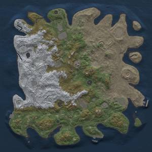 Thumbnail Rust Map: Procedural Map, Size: 4500, Seed: 293279941, 19 Monuments