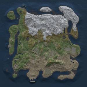 Thumbnail Rust Map: Procedural Map, Size: 3750, Seed: 75917, 18 Monuments