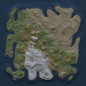 Thumbnail Rust Map: Procedural Map, Size: 4000, Seed: 82442866, 19 Monuments