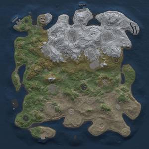 Thumbnail Rust Map: Procedural Map, Size: 4000, Seed: 21769, 19 Monuments