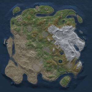 Thumbnail Rust Map: Procedural Map, Size: 3750, Seed: 1122251835, 16 Monuments