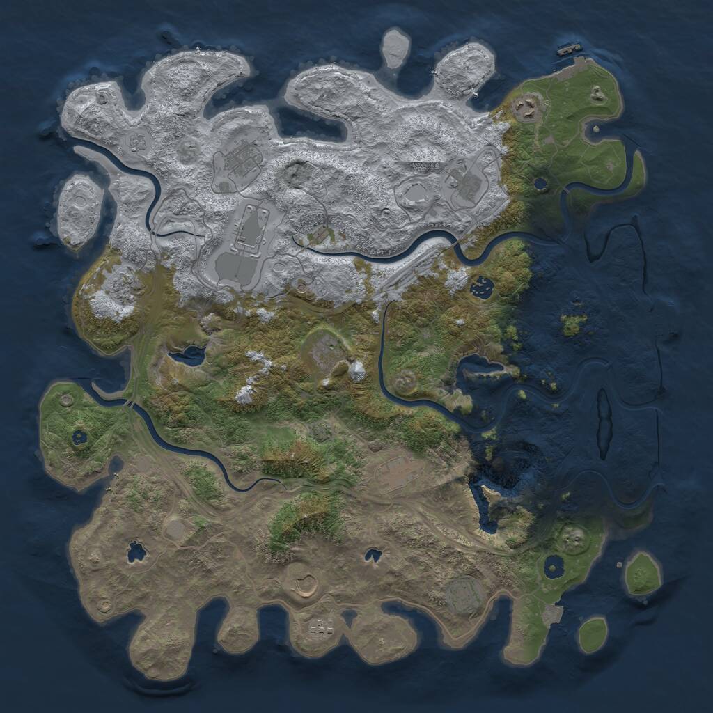 Rust Map: Procedural Map, Size: 4750, Seed: 1314834252, 17 Monuments