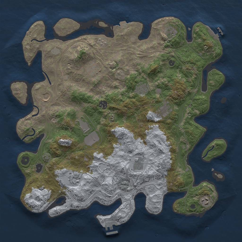 Rust Map: Procedural Map, Size: 4250, Seed: 192927739, 19 Monuments