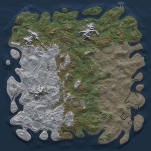 Thumbnail Rust Map: Procedural Map, Size: 6000, Seed: 302982962, 19 Monuments