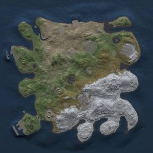 Thumbnail Rust Map: Procedural Map, Size: 3000, Seed: 18829, 13 Monuments