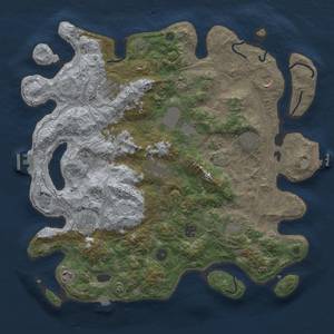 Thumbnail Rust Map: Procedural Map, Size: 4250, Seed: 1669480777, 19 Monuments