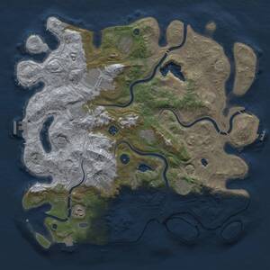 Thumbnail Rust Map: Procedural Map, Size: 4250, Seed: 1669480777, 15 Monuments