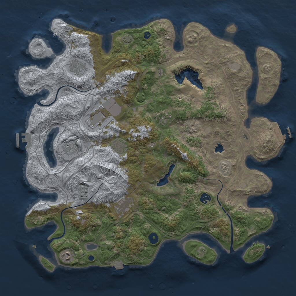 Rust Map: Procedural Map, Size: 4250, Seed: 1669480777, 15 Monuments