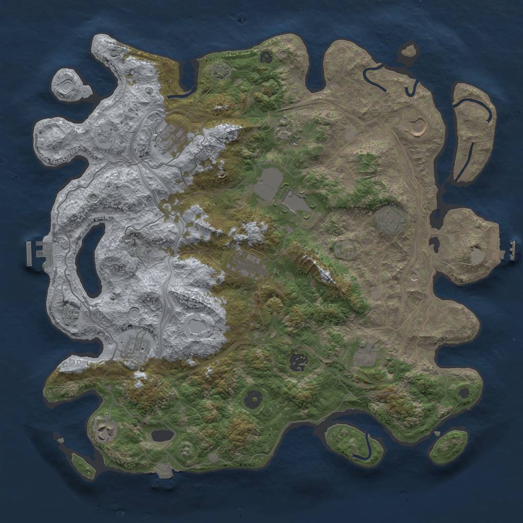 Rust Map: Procedural Map, Size: 4250, Seed: 1669480777, 19 Monuments