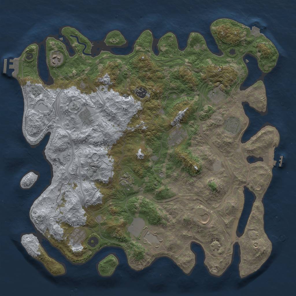 Rust Map: Procedural Map, Size: 4250, Seed: 21089529, 19 Monuments