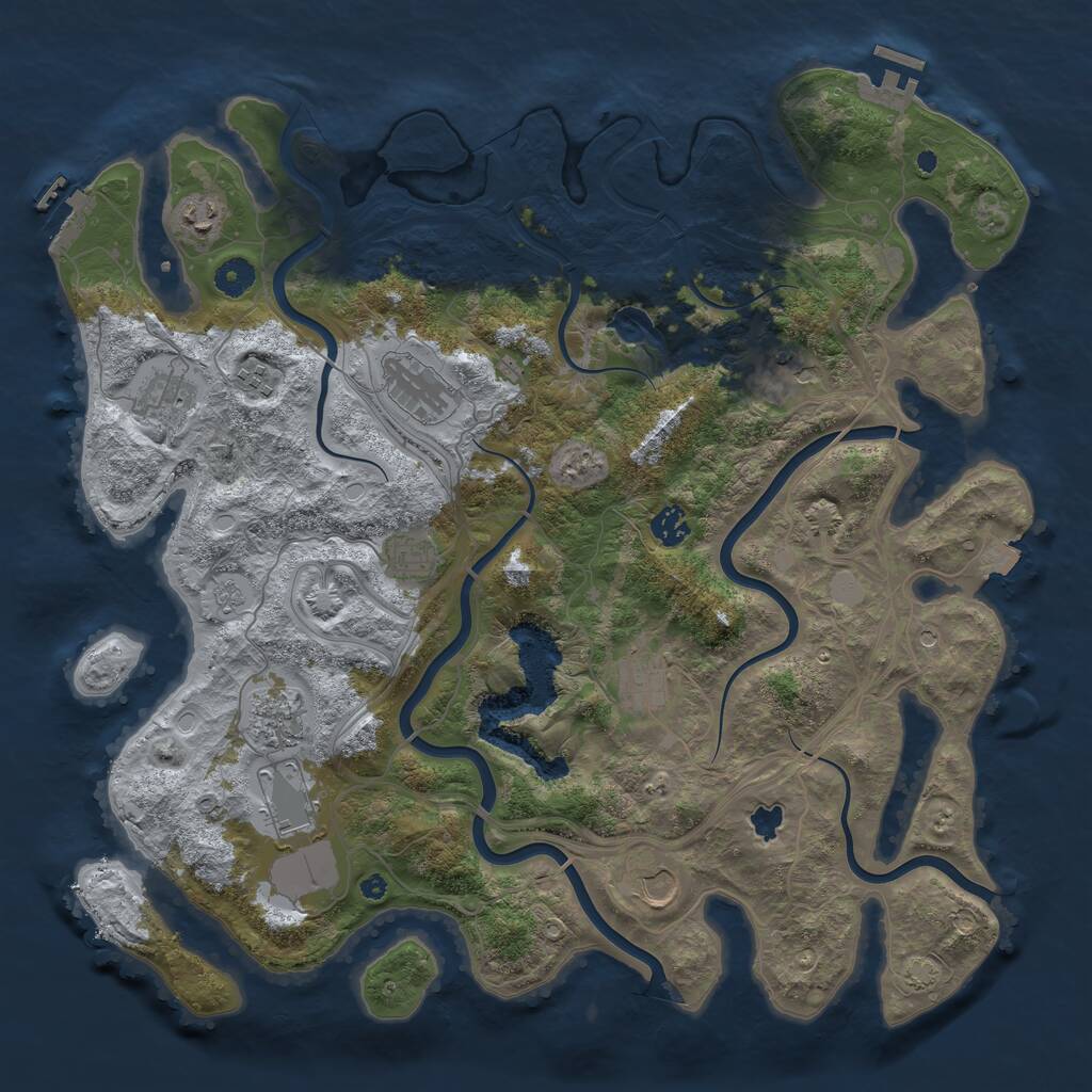 Rust Map: Procedural Map, Size: 4250, Seed: 21089529, 17 Monuments