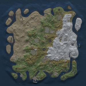 Thumbnail Rust Map: Procedural Map, Size: 4250, Seed: 2138963334, 19 Monuments