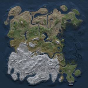 Thumbnail Rust Map: Procedural Map, Size: 4500, Seed: 7042024, 15 Monuments