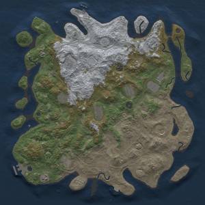 Thumbnail Rust Map: Procedural Map, Size: 4500, Seed: 428409929, 19 Monuments