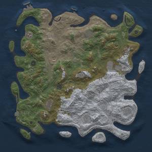 Thumbnail Rust Map: Procedural Map, Size: 4500, Seed: 138663487, 18 Monuments