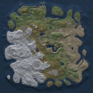 Thumbnail Rust Map: Procedural Map, Size: 4250, Seed: 573993293, 15 Monuments