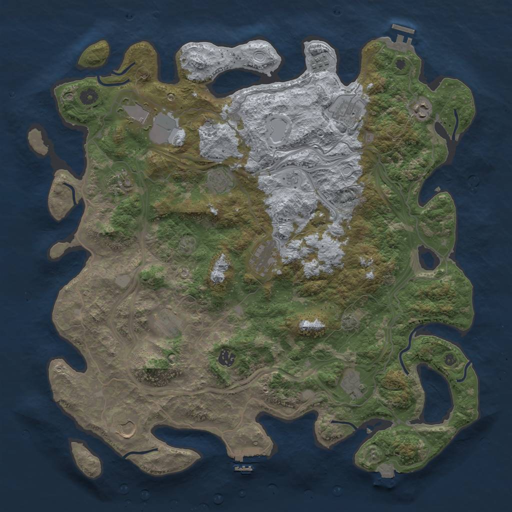 Rust Map: Procedural Map, Size: 4500, Seed: 1979301797, 19 Monuments