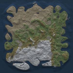 Thumbnail Rust Map: Procedural Map, Size: 4500, Seed: 480054921, 19 Monuments