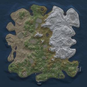 Thumbnail Rust Map: Procedural Map, Size: 4000, Seed: 1053643936, 19 Monuments