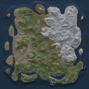 Thumbnail Rust Map: Procedural Map, Size: 4500, Seed: 458358779, 19 Monuments