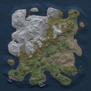 Thumbnail Rust Map: Procedural Map, Size: 3500, Seed: 61485968, 16 Monuments