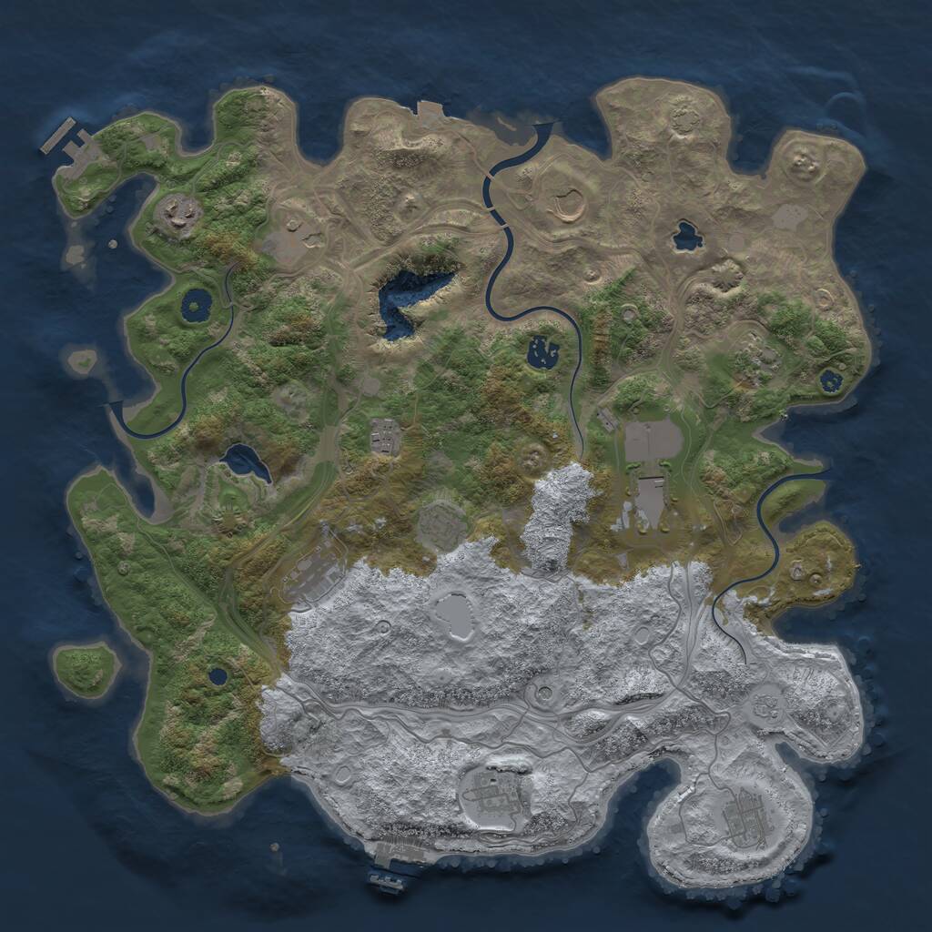 Rust Map: Procedural Map, Size: 4250, Seed: 1948, 17 Monuments