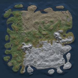 Thumbnail Rust Map: Procedural Map, Size: 5000, Seed: 20060, 19 Monuments