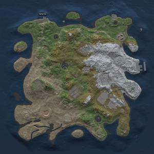 Thumbnail Rust Map: Procedural Map, Size: 3500, Seed: 264493876, 16 Monuments