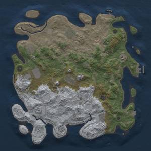 Thumbnail Rust Map: Procedural Map, Size: 4000, Seed: 1295313793, 18 Monuments