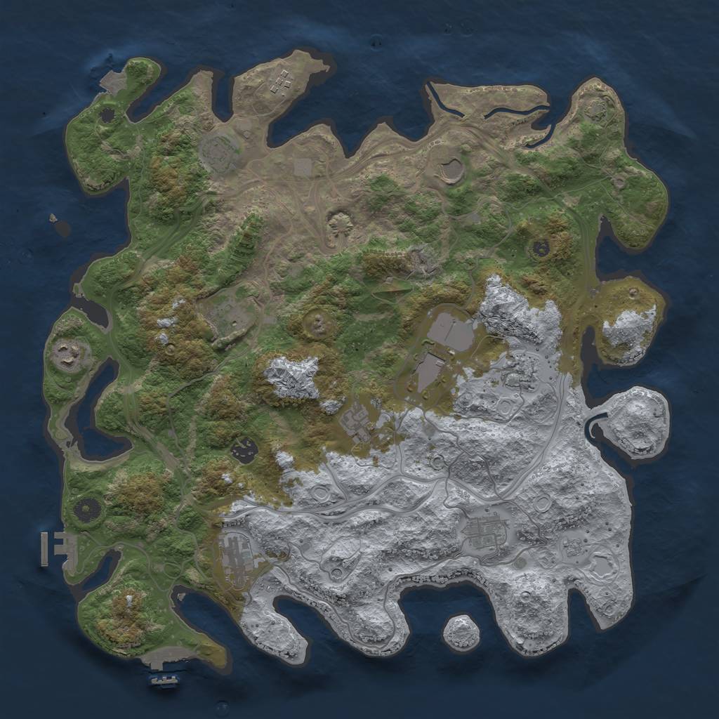 Rust Map: Procedural Map, Size: 4250, Seed: 104661895, 19 Monuments