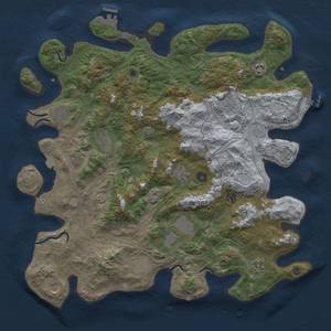 Thumbnail Rust Map: Procedural Map, Size: 4500, Seed: 135102280, 19 Monuments