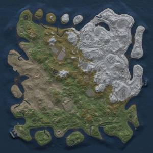 Thumbnail Rust Map: Procedural Map, Size: 4500, Seed: 505745593, 19 Monuments