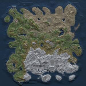 Thumbnail Rust Map: Procedural Map, Size: 4500, Seed: 1796513114, 17 Monuments