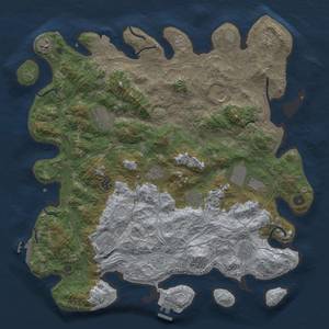 Thumbnail Rust Map: Procedural Map, Size: 4500, Seed: 1796513114, 19 Monuments