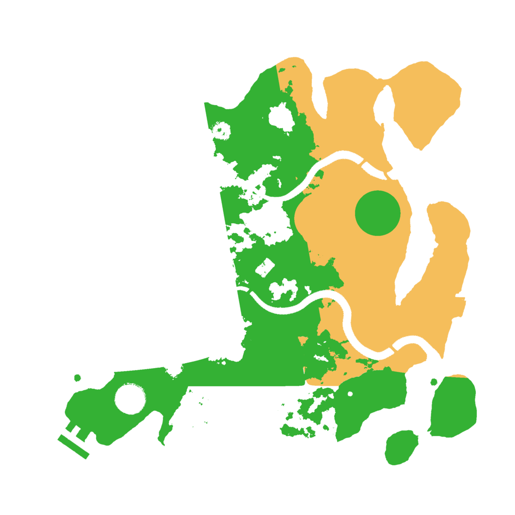 Biome Rust Map: Procedural Map, Size: 3000, Seed: 7500