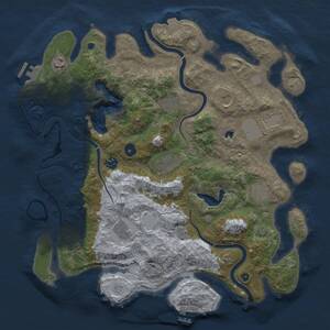 Thumbnail Rust Map: Procedural Map, Size: 4000, Seed: 4602, 15 Monuments