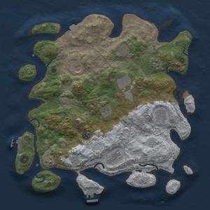 Thumbnail Rust Map: Procedural Map, Size: 3850, Seed: 38653293, 18 Monuments