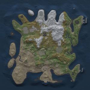 Thumbnail Rust Map: Procedural Map, Size: 3500, Seed: 1347476743, 14 Monuments