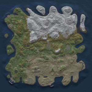 Thumbnail Rust Map: Procedural Map, Size: 4500, Seed: 359448545, 19 Monuments