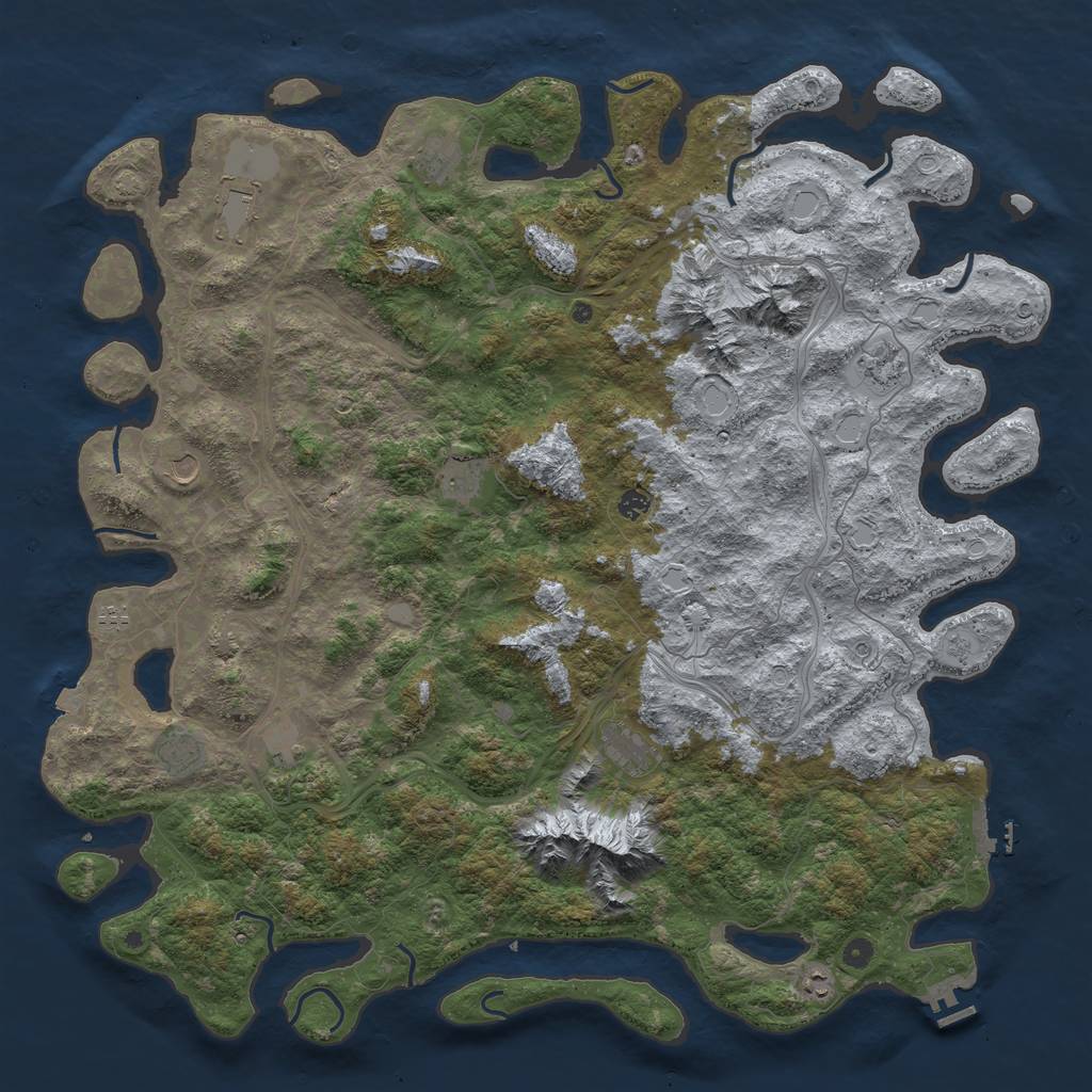 Rust Map: Procedural Map, Size: 5500, Seed: 472432123, 19 Monuments