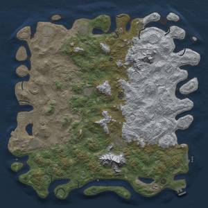 Thumbnail Rust Map: Procedural Map, Size: 5500, Seed: 472432123, 19 Monuments