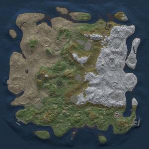 Thumbnail Rust Map: Procedural Map, Size: 4500, Seed: 1745063, 18 Monuments