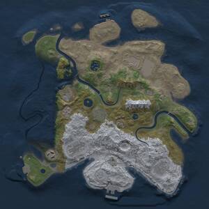 Thumbnail Rust Map: Procedural Map, Size: 3500, Seed: 931050711, 14 Monuments
